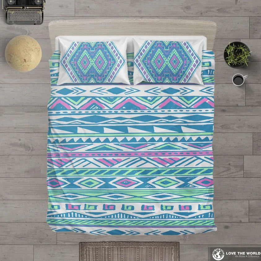 mexico-bedding-blue-aztec-pattern