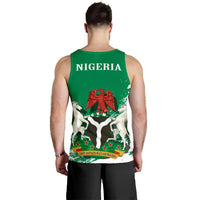 Back view: green Nigeria graphic tank top with “NIGERIA” lettering