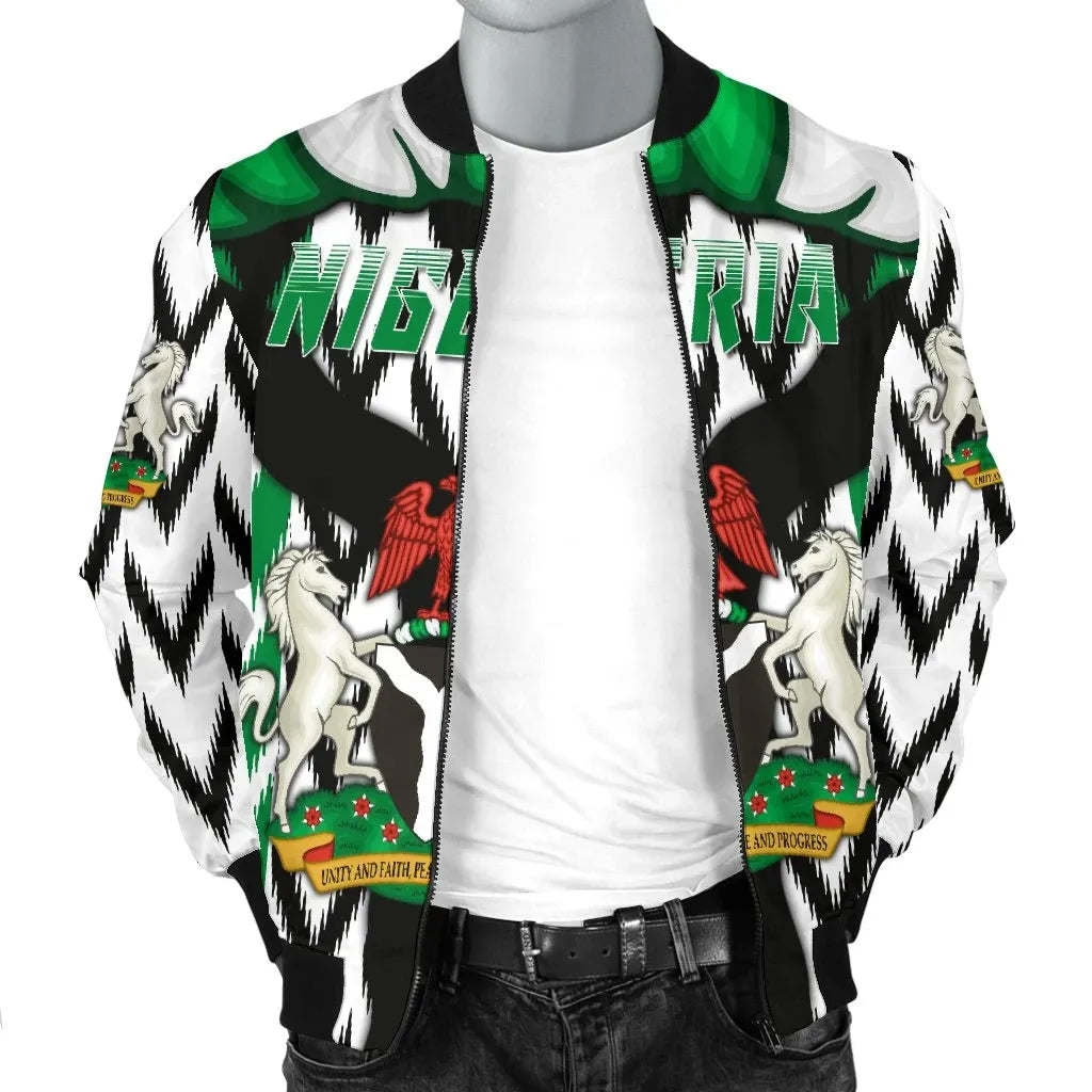 Nigeria Mens Bomber Jacket Simple Version RLT8 - Wonder Print Shop