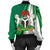 Nigeria Womens Bomber Jacket Nigerian Waving Flag With Coat Of Arms RLT8 - Wonder Print Shop