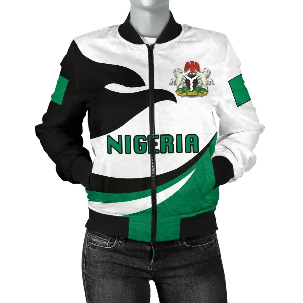 Nigeria Women Bomber Jacket Proud Version RLT8 - Wonder Print Shop