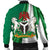 Nigeria Mens Bomber Jacket Nigerian Waving Flag With Coat Of Arms RLT8 - Wonder Print Shop