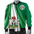 Nigeria Mens Bomber Jacket Nigerian Waving Flag With Coat Of Arms RLT8 - Wonder Print Shop