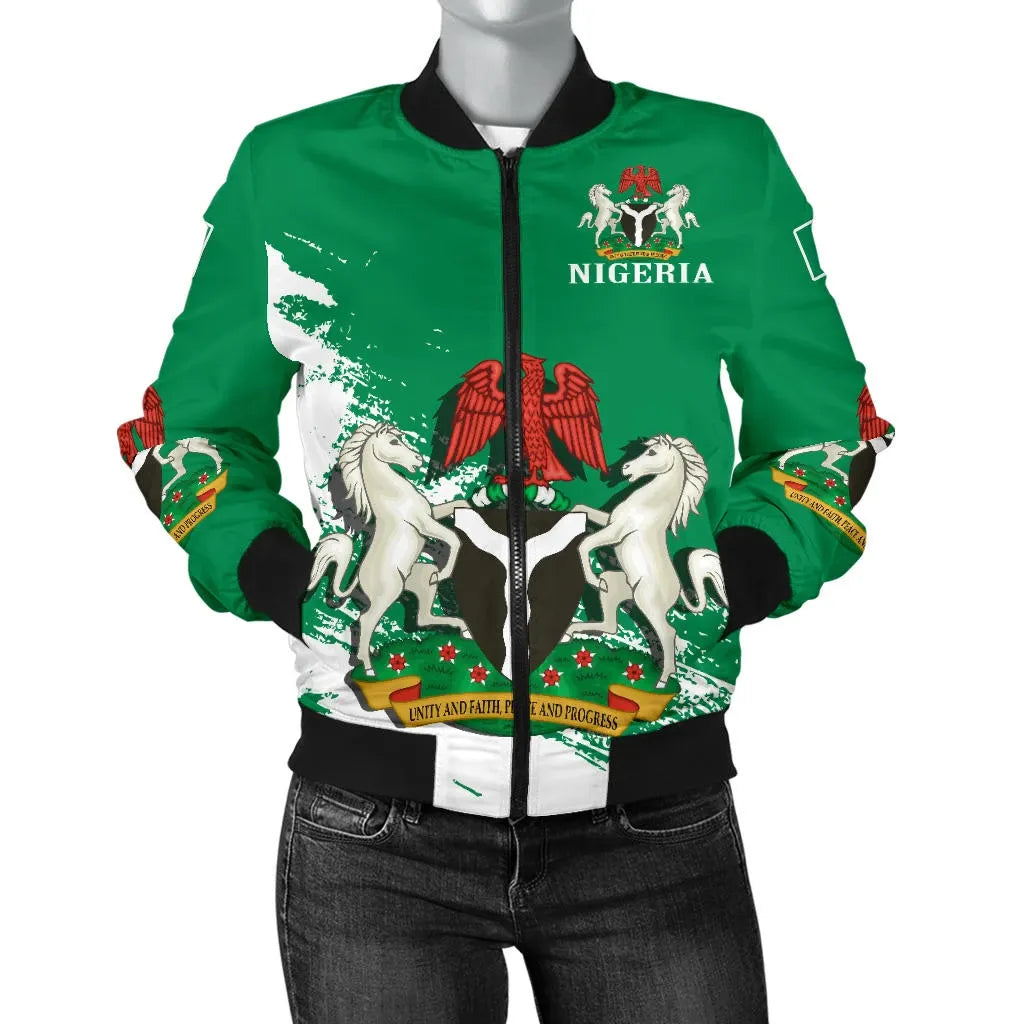 Nigeria Special Womens Bomber Jacket RLT8 - Wonder Print Shop