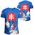 Slovakia Coat Of Arms T Shirt Spaint Style RLT13 - Wonder Print Shop