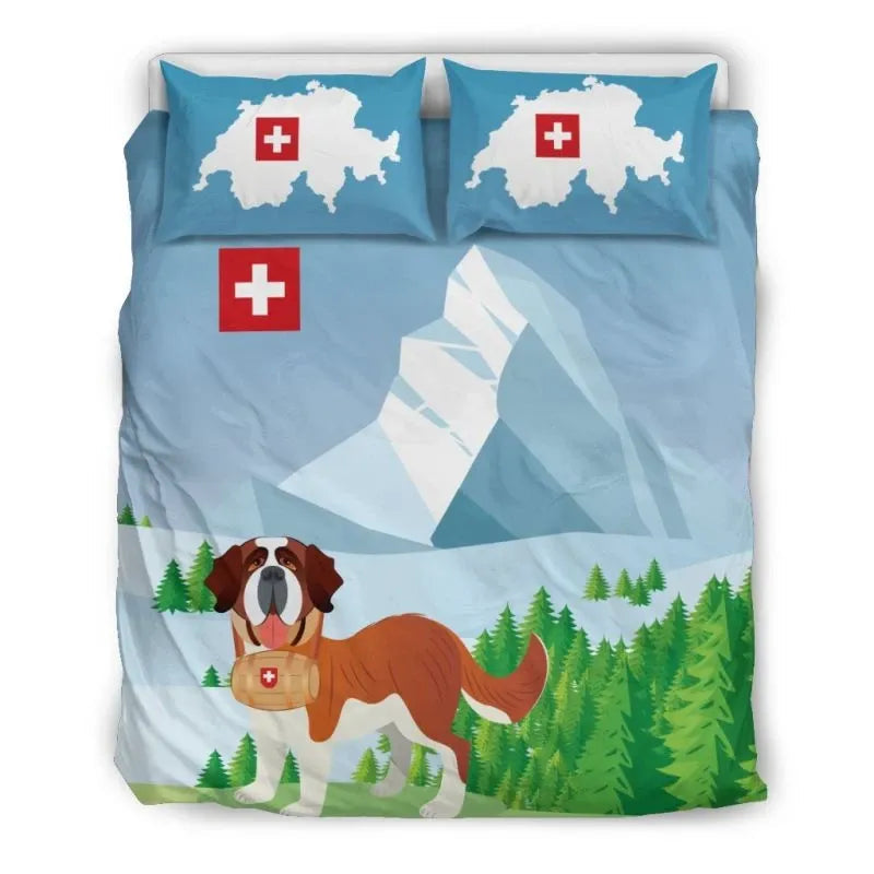 switzerland-st-bernard-matterhorn-mountain-bedding-set