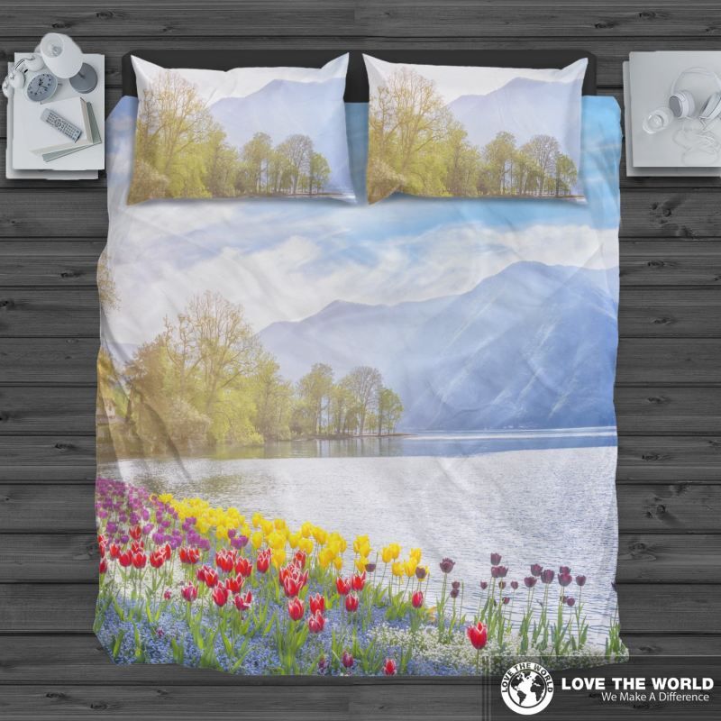 Lugano Switzerland Bedding Set RLT13 - Wonder Print Shop