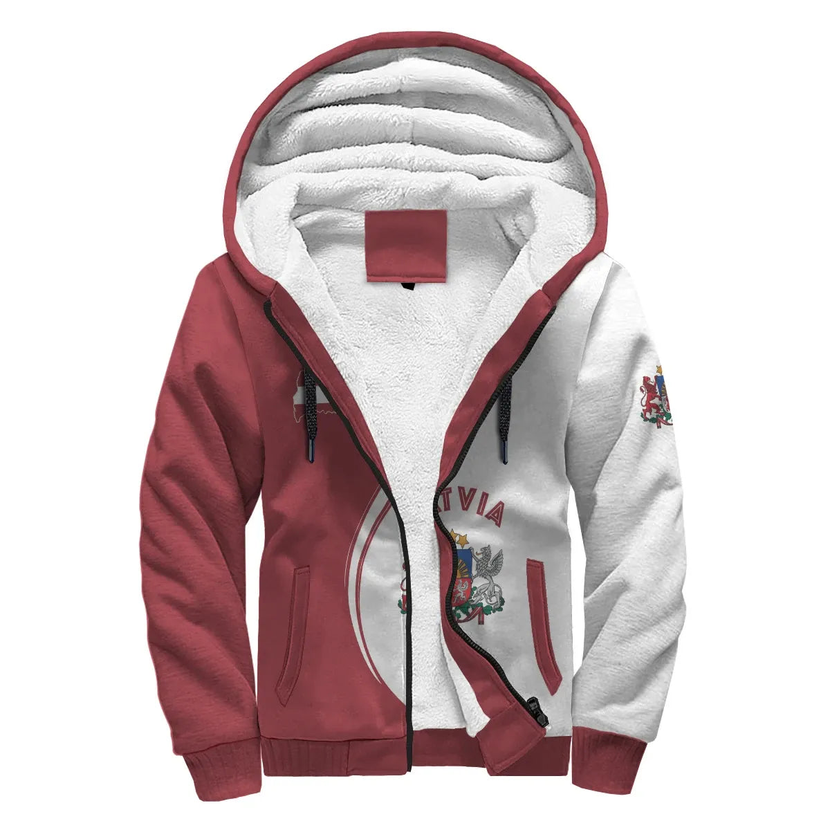 Latvia Sherpa Hoodie - Generation RLT6 - Wonder Print Shop