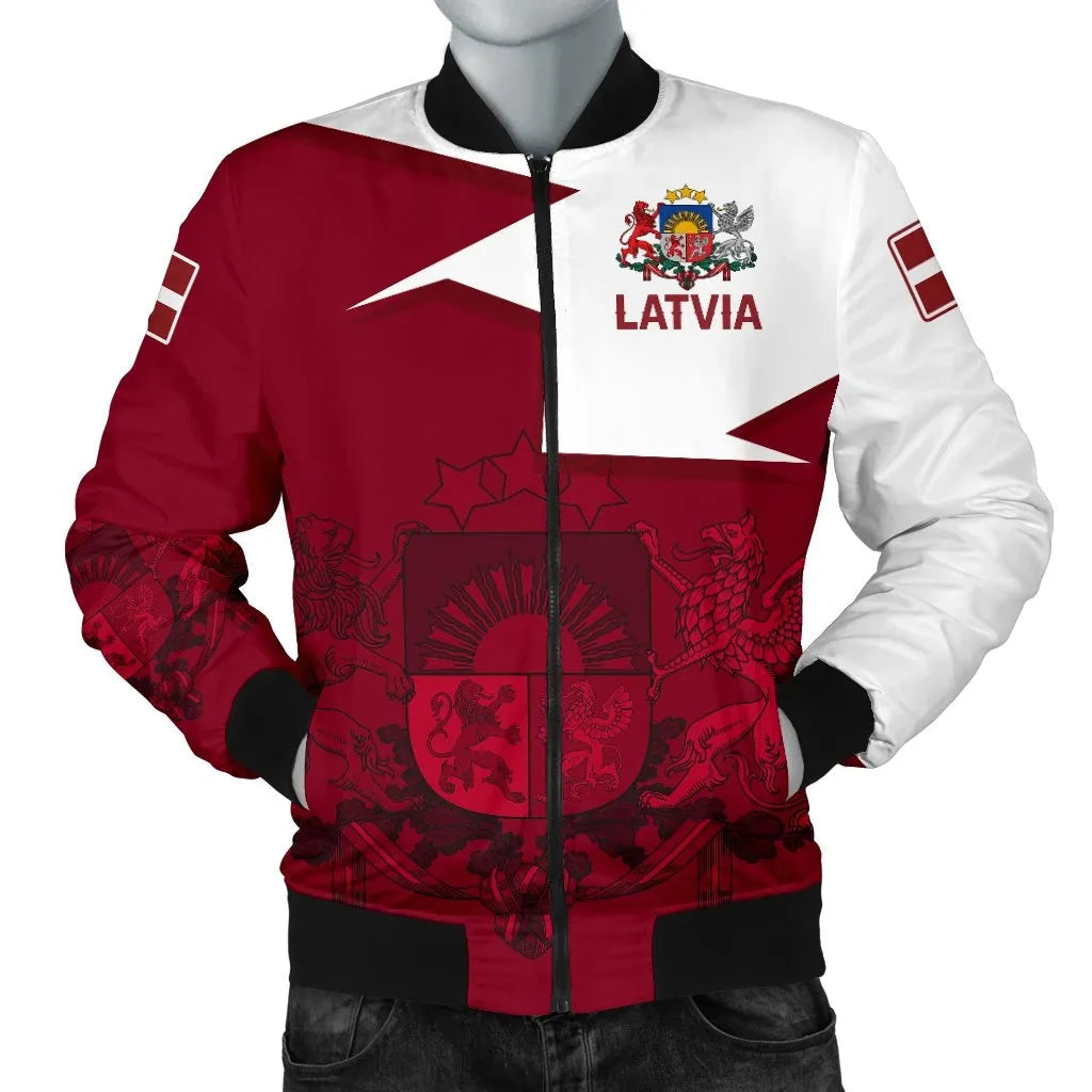 Latvia Men's Bomber Jacket - HOME RLT6 - Wonder Print Shop