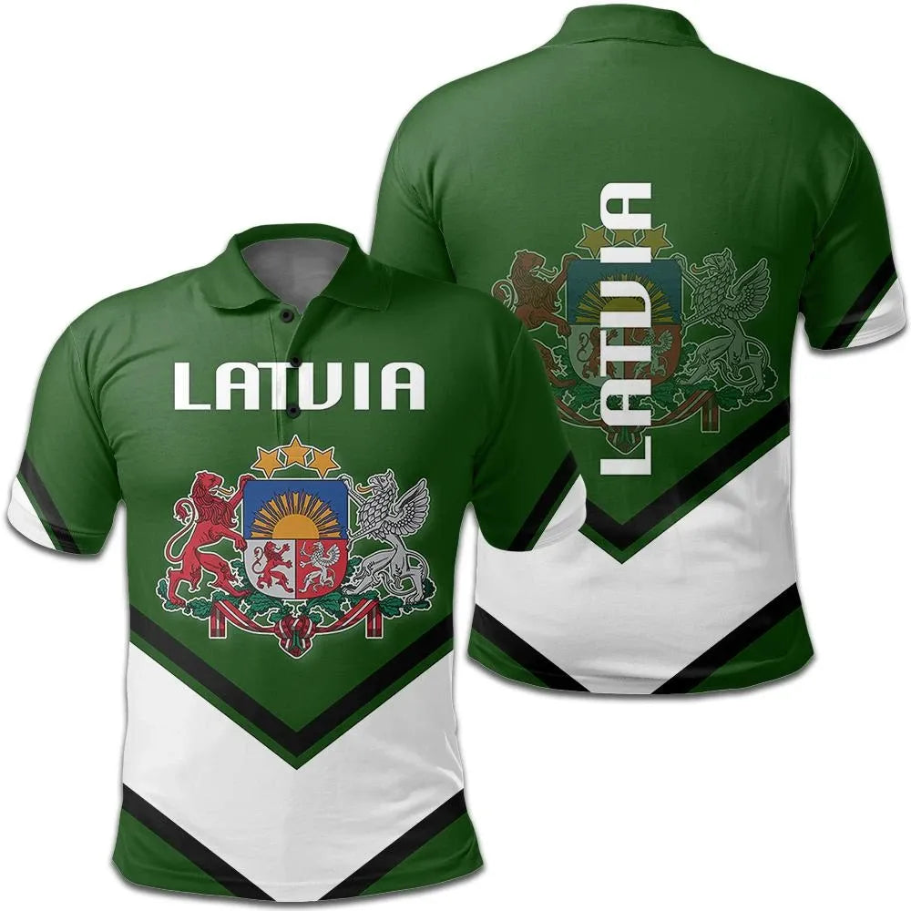 Latvia Coat Of Arms Polo Lucian Style RLT6 - Wonder Print Shop