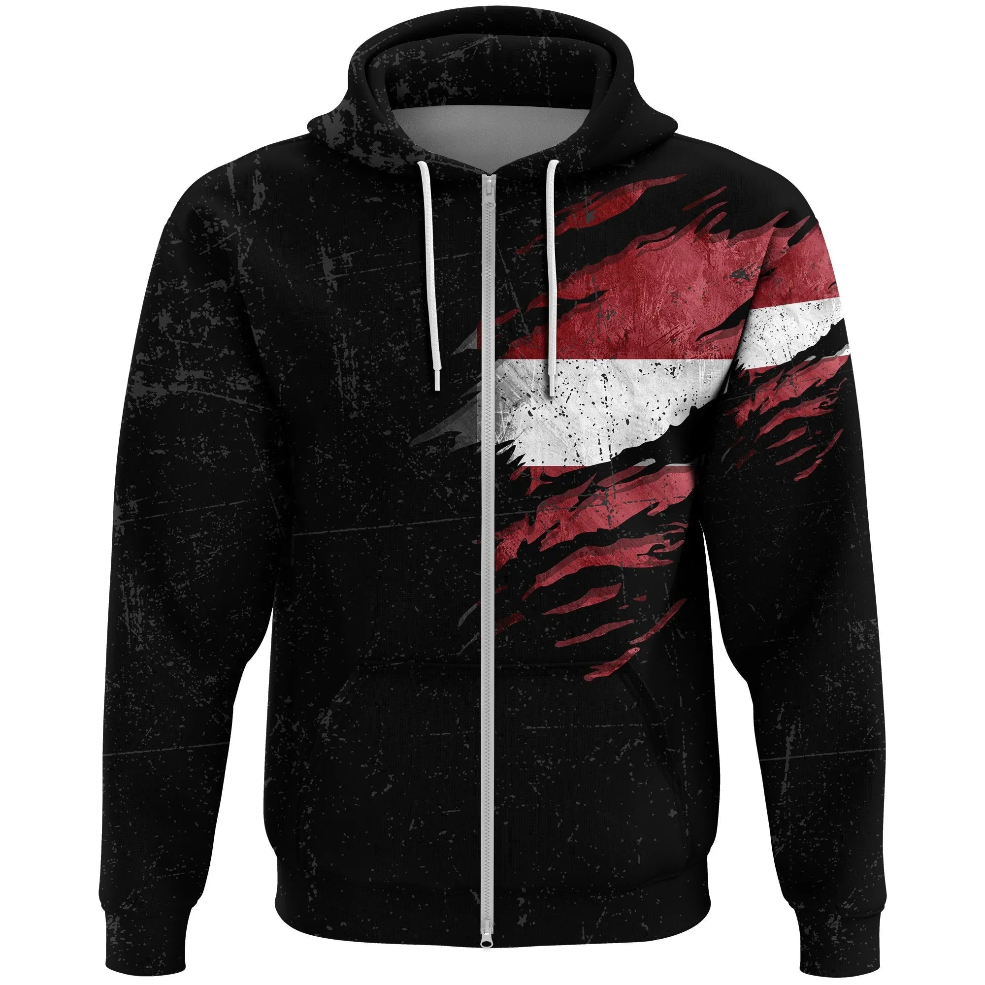 Latvia In Me Zip Hoodie Special Grunge Style RLT6 - Wonder Print Shop