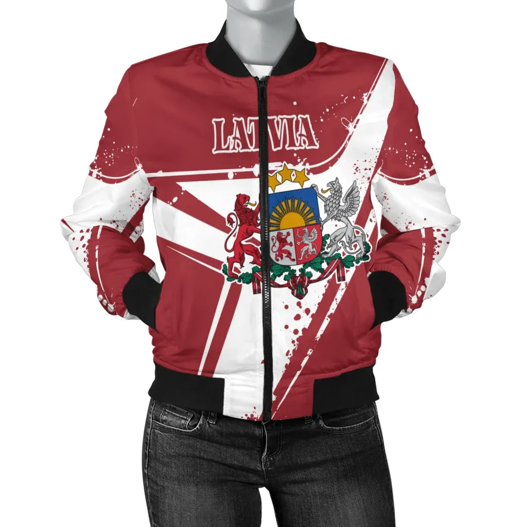 Latvia Women's Bomber Jacket - Latvia Pride RLT6 - Wonder Print Shop