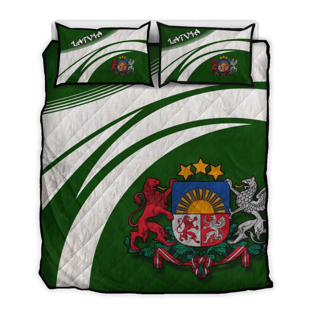 Latvia Coat Of Arms Quilt Bed Set Cricket RLT6 - Wonder Print Shop