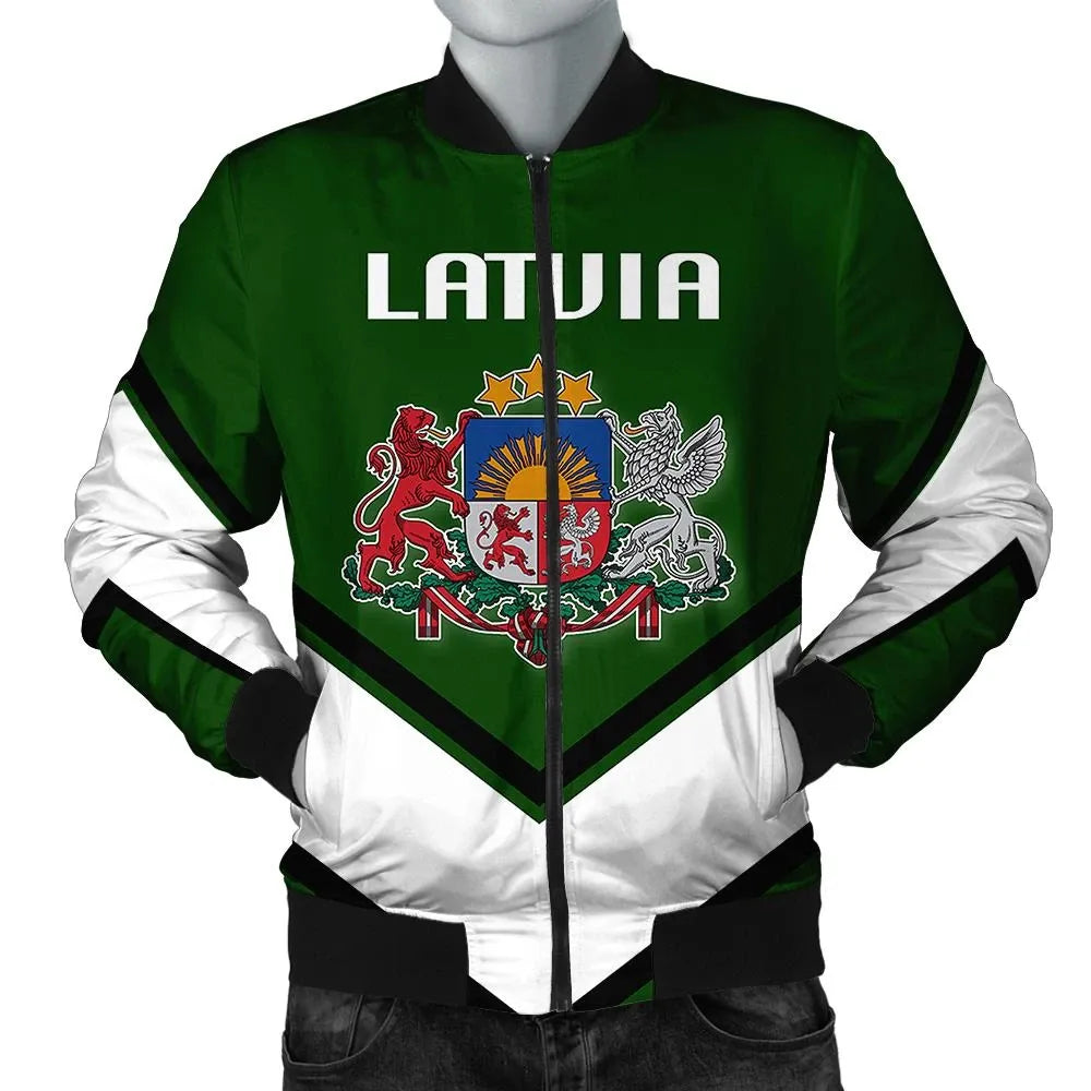 Latvia Coat Of Arms Men Bomber Jacket Lucian Style RLT6 - Wonder Print Shop