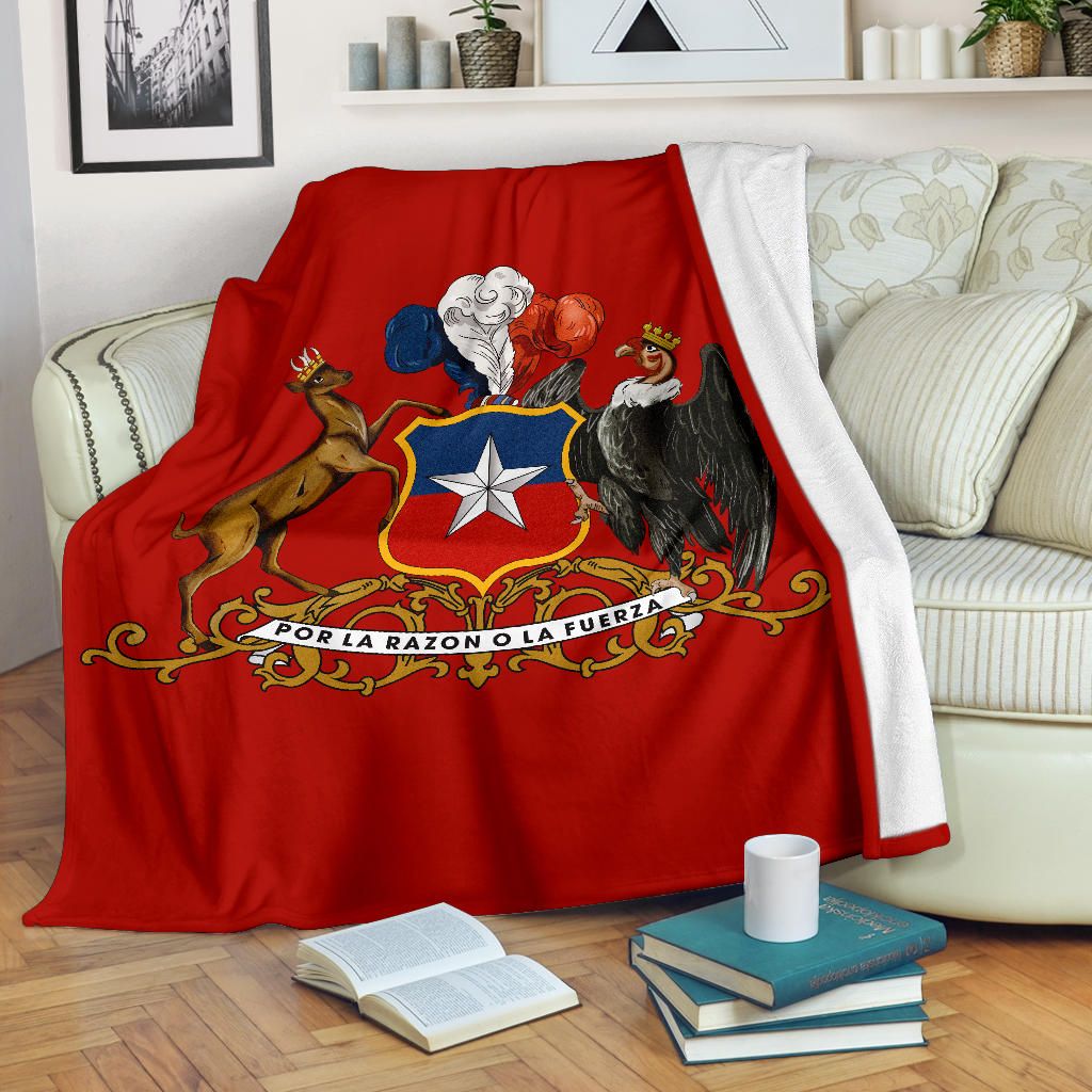 Chile Premium Blanket Special Coat of Arms RLT7 - Wonder Print Shop