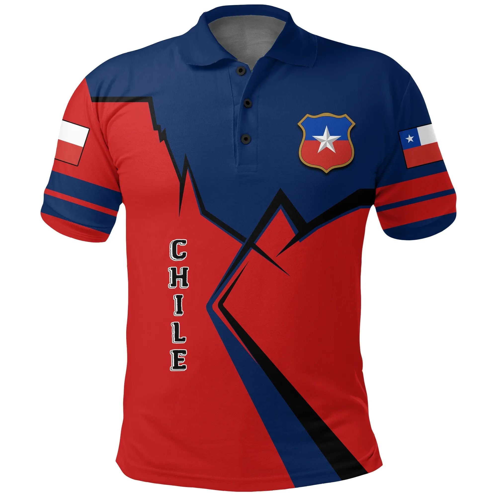 Chile Polo Shirt Lightning RLT7 - Wonder Print Shop