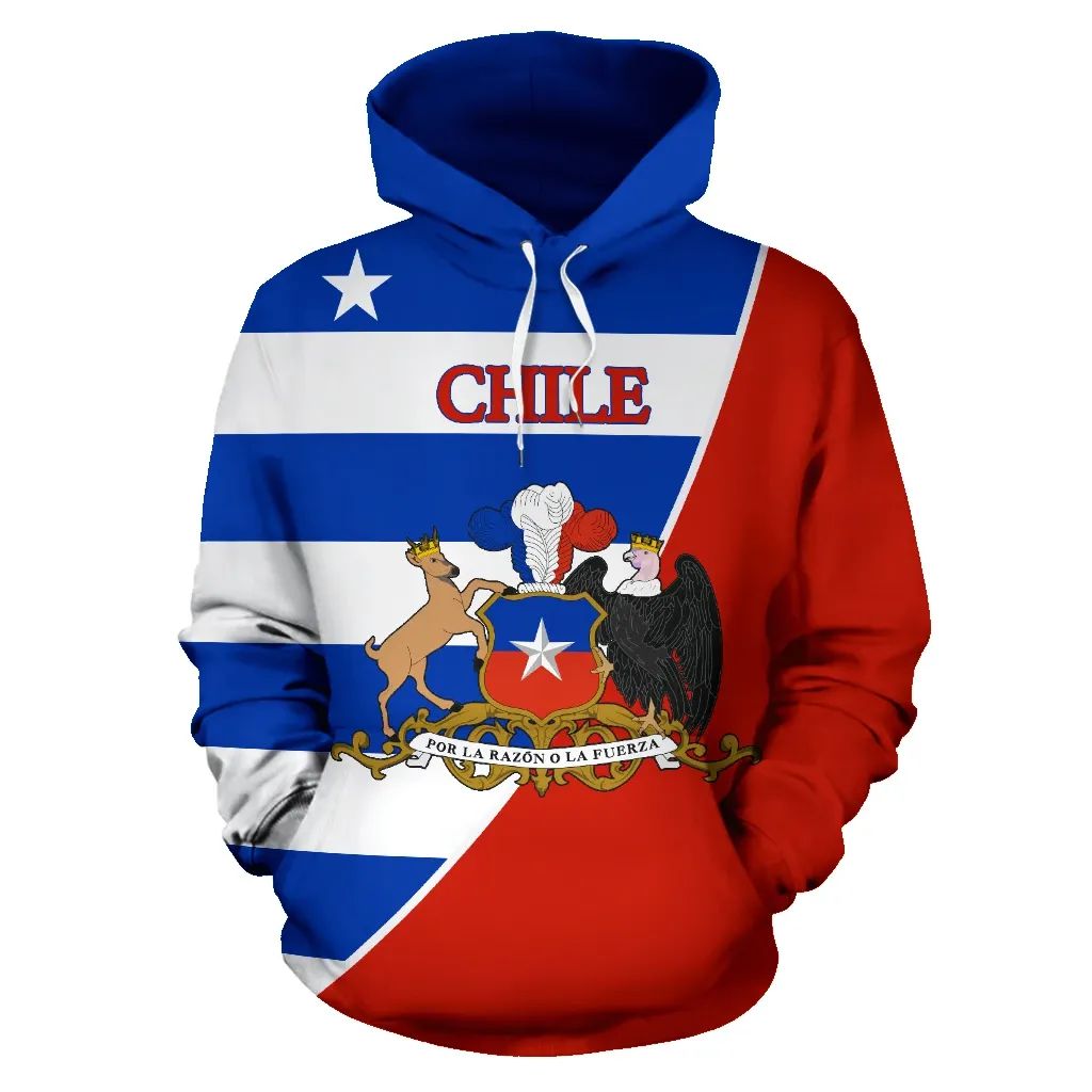 Chile Hoodie Coat Of Arms RLT7 - Wonder Print Shop