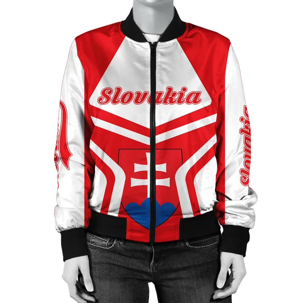 Slovakia Coat Of Arms Women Bomber Jacket My Style RLT13 - Wonder Print Shop