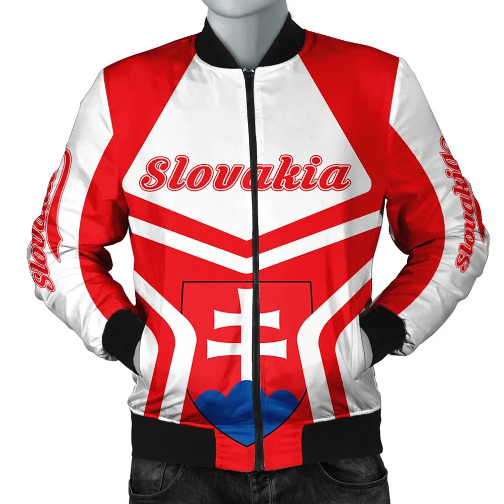 Slovakia Coat Of Arms Men Bomber Jacket My Style RLT13 - Wonder Print Shop