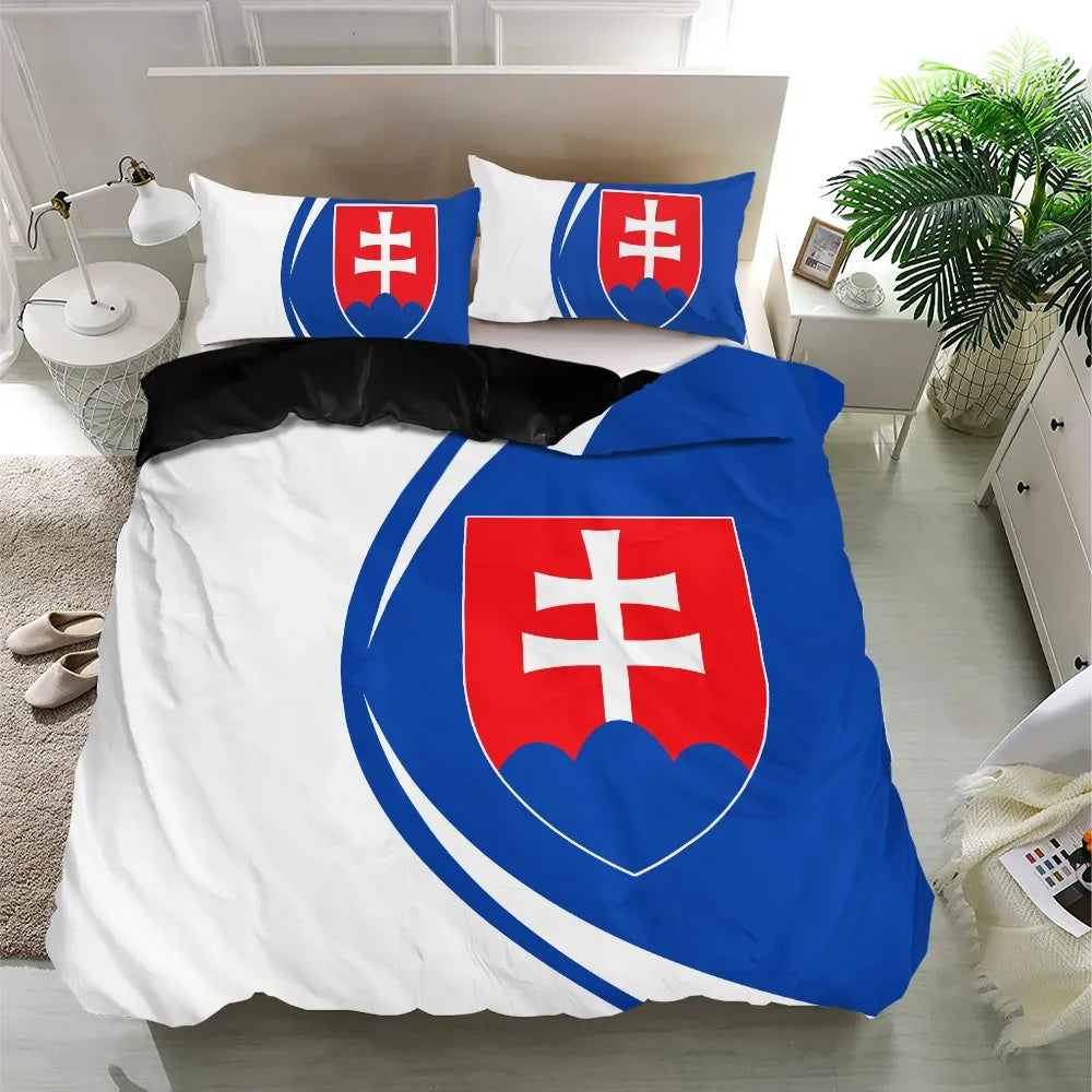 slovakia-flag-coat-of-arms-bedding-set-circle