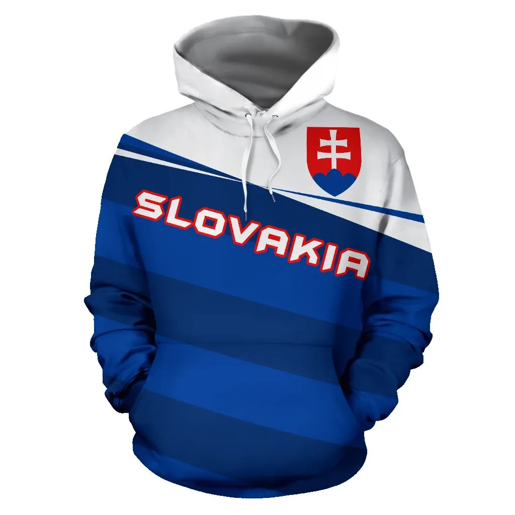 Slovakia Flag Hoodie Vivian Style RLT13 - Wonder Print Shop