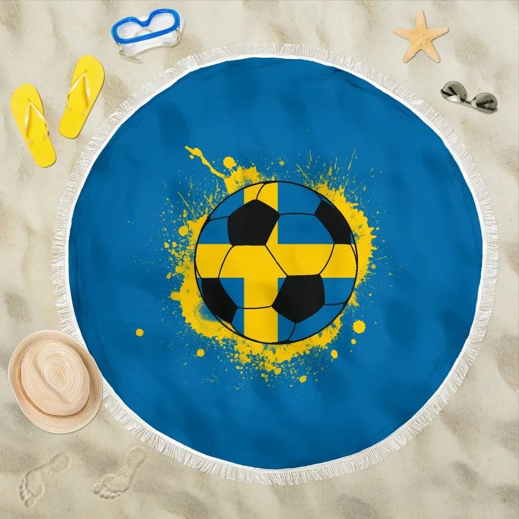 Sweden Soccer Beach Blanket RLT7 - Wonder Print Shop