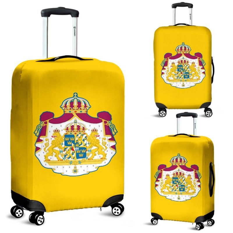 Sweden Coat Of Arms Yellow Luggage Cover RLT7 - Wonder Print Shop