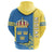 Sweden Hoodie Coat Of Arms Quarter Style RLT7 - Wonder Print Shop