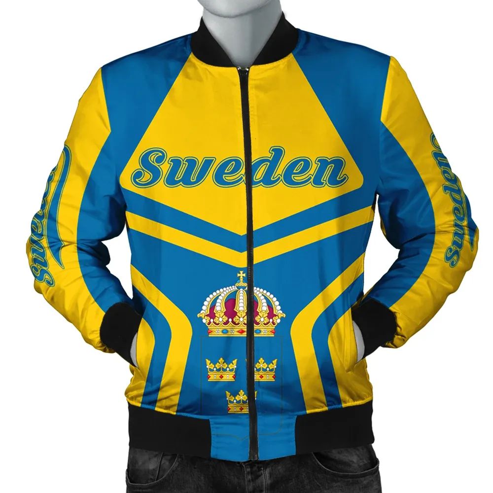 Sweden Coat Of Arms Men Bomber Jacket My Style RLT7 - Wonder Print Shop