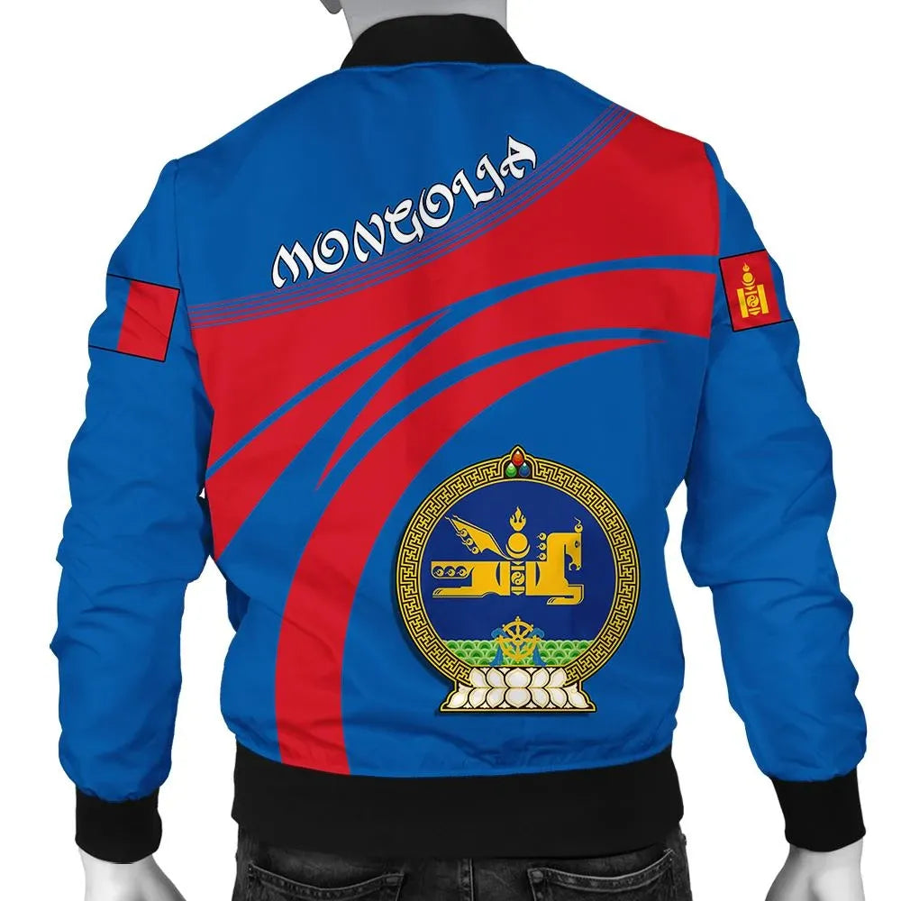 Mongolia Coat Of Arms Men Bomber Jacket Cricket RLT13 - Wonder Print Shop