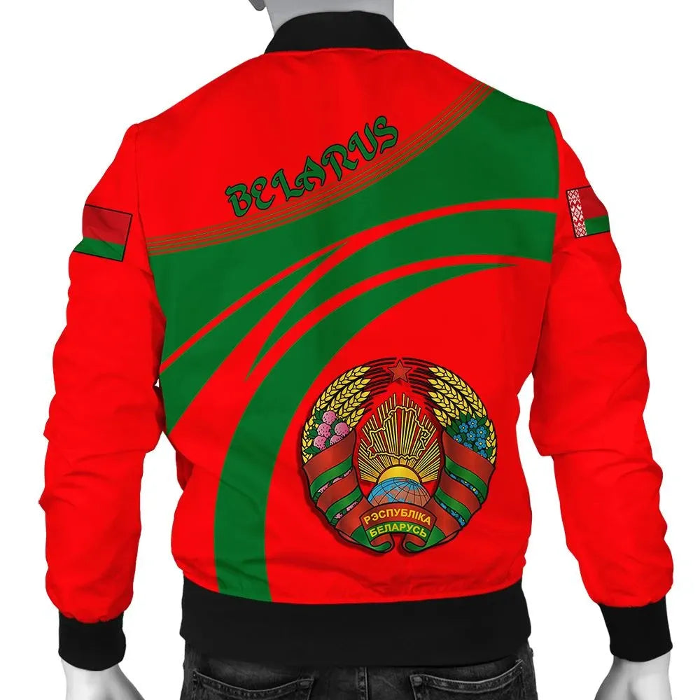 Belarus Coat Of Arms Men Bomber Jacket Sticket RLT6 - Wonder Print Shop