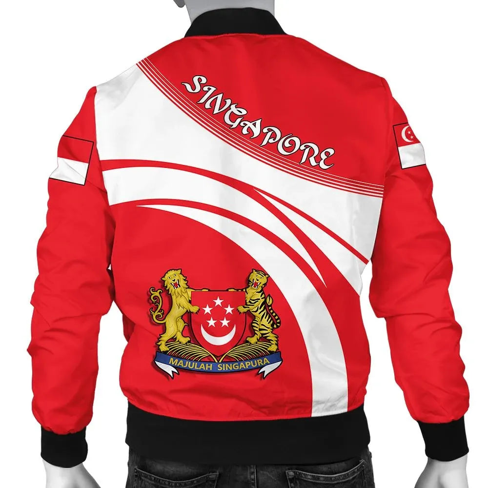 Singapore Coat Of Arms Men Bomber Jacket Cricket RLT13 - Wonder Print Shop