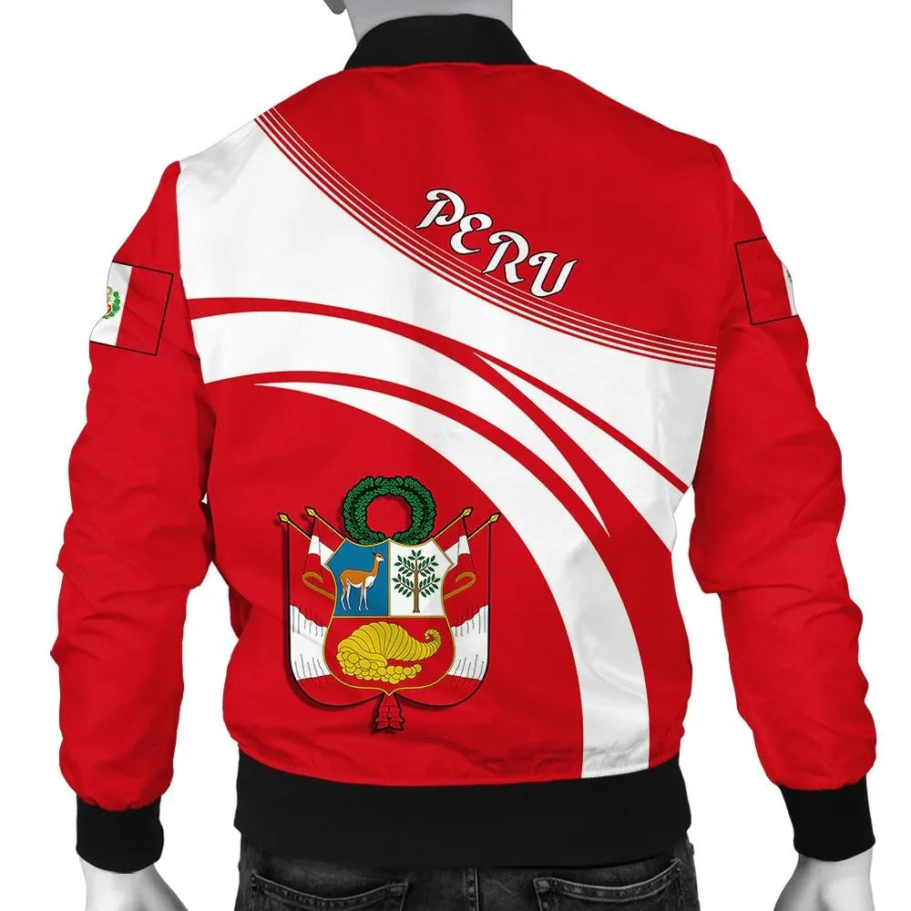 Peru Coat Of Arms Men Bomber Jacket Cricket RLT7 - Wonder Print Shop