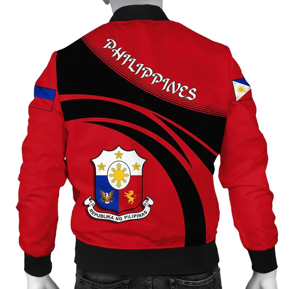 Philippines Coat Of Arms Men Bomber Jacket Sticket RLT6 - Wonder Print Shop