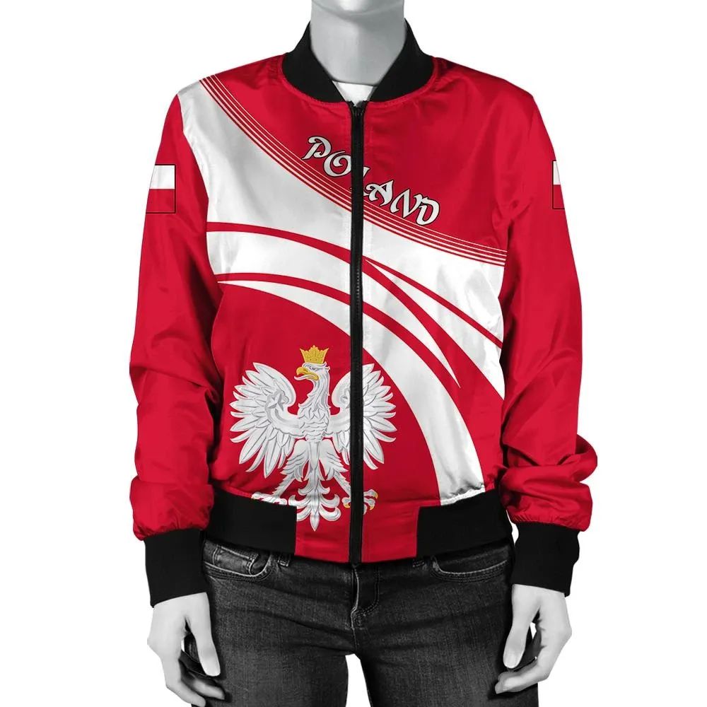 Poland Coat Of Arms Women Bomber Jacket Cricket RLT7 - Wonder Print Shop