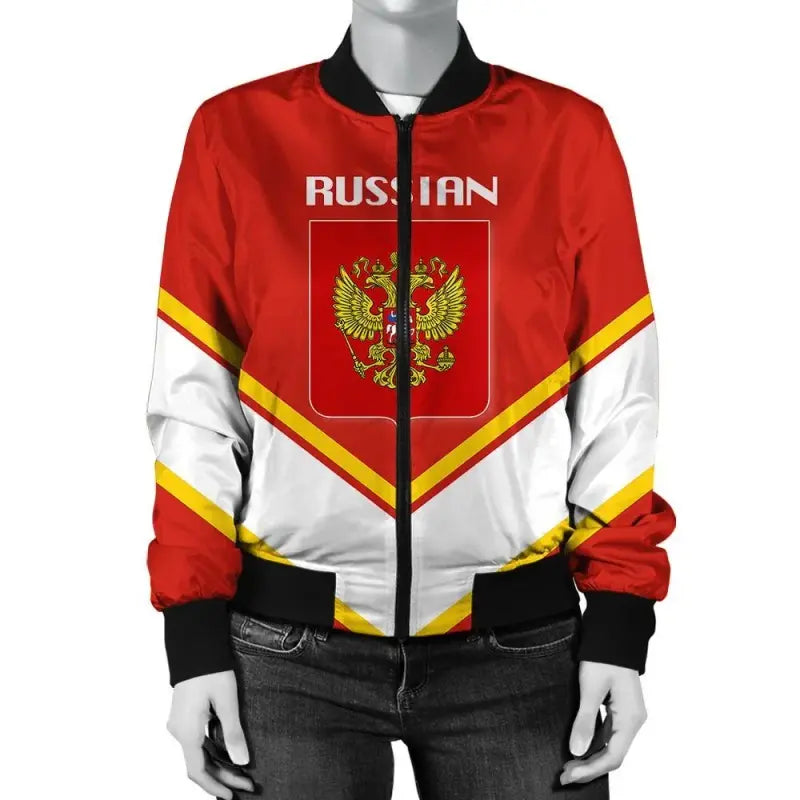 Russian Coat Of Arms Women Bomber Lucian RLT12 - Wonder Print Shop