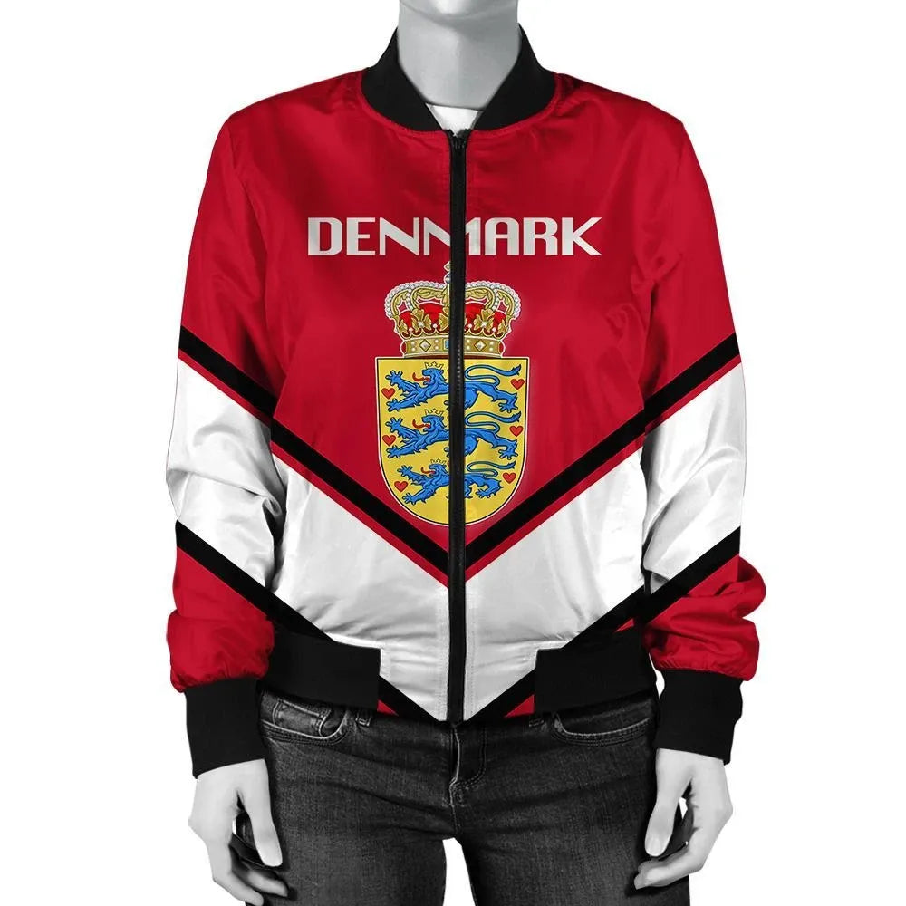 Denmark Coat Of Arms Women Bomber Lucian RLT13 - Wonder Print Shop