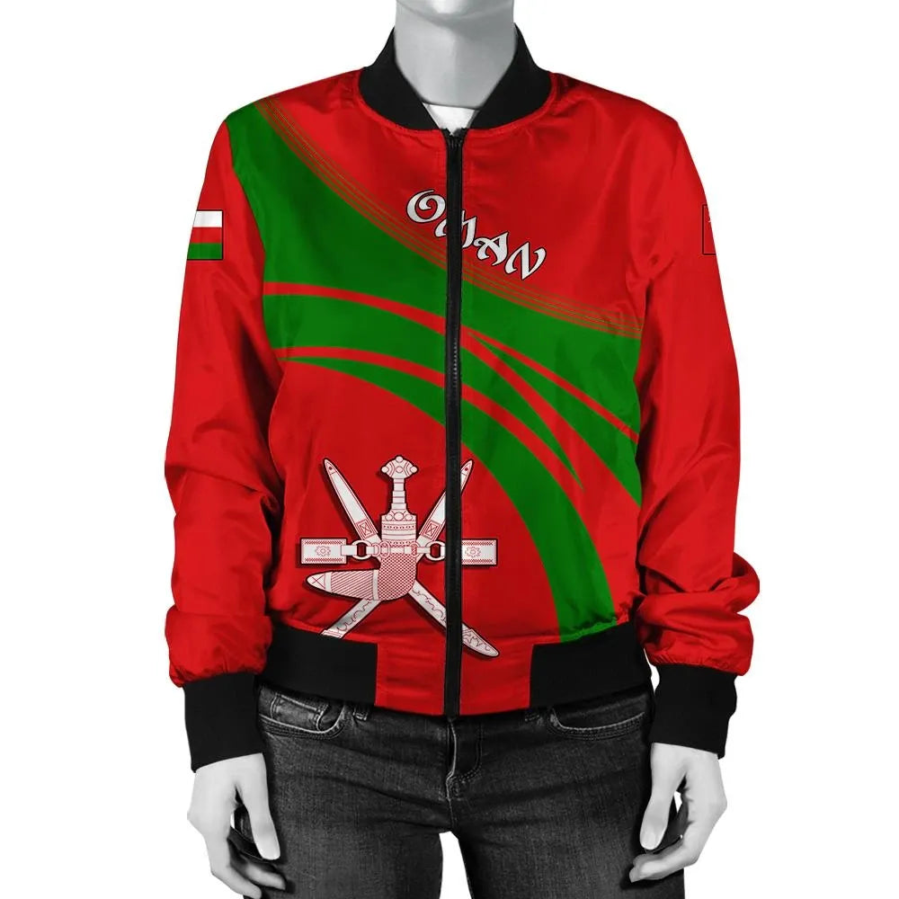 Oman Coat Of Arms Women Bomber Jacket Sticket RLT13 - Wonder Print Shop