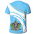 Saint Lucia Coat Of Arms T Shirt Cricket Style RLT6 - Wonder Print Shop