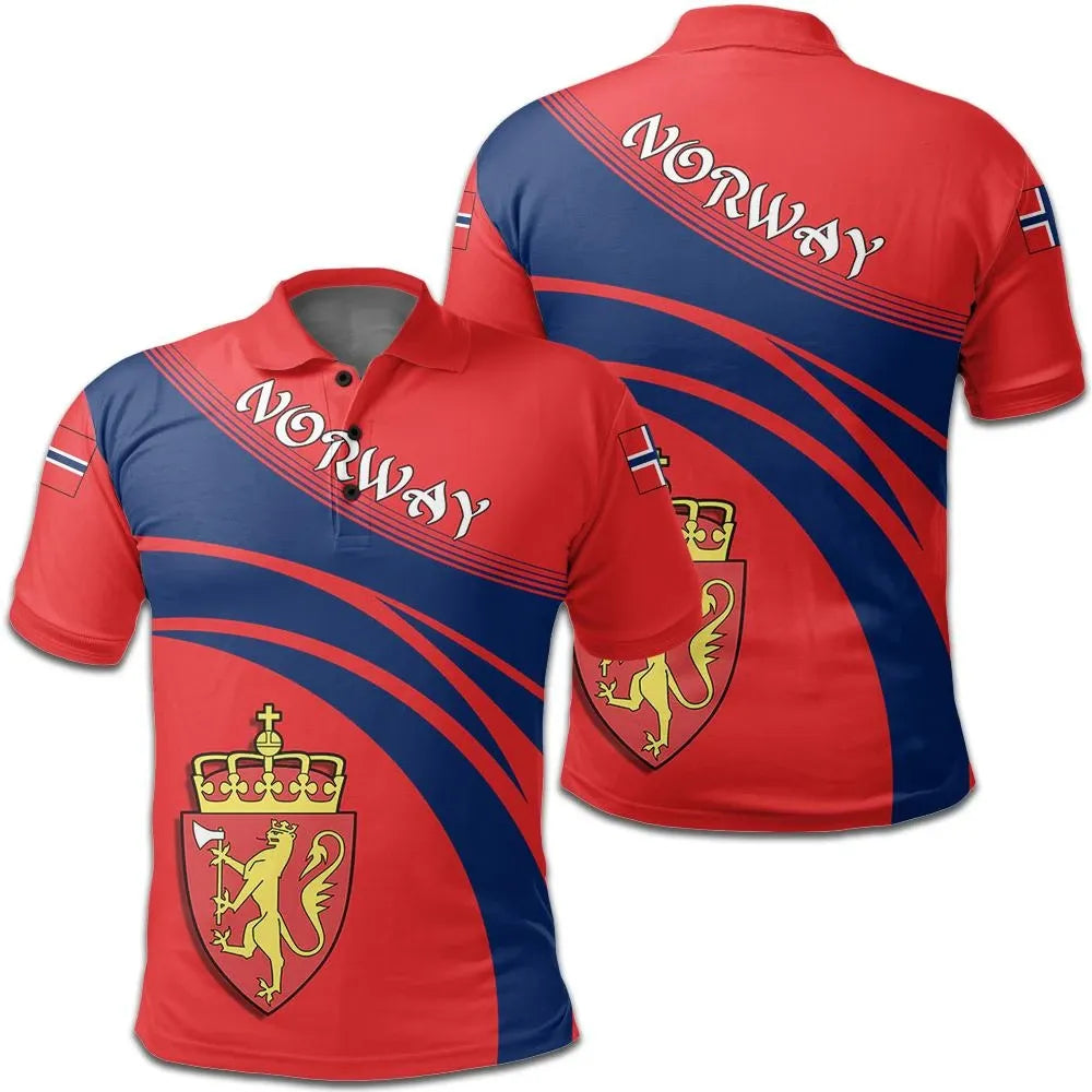 Norway Polo Shirt Coat Of Arms Cricket Style RLT7 - Wonder Print Shop