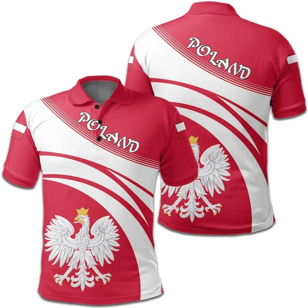 Poland Polo Shirt Coat Of Arms Cricket Style RLT7 - Wonder Print Shop