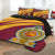 Sri Lanka Coat Of Arms Quilt Bed Set Cricket RLT7 - Wonder Print Shop