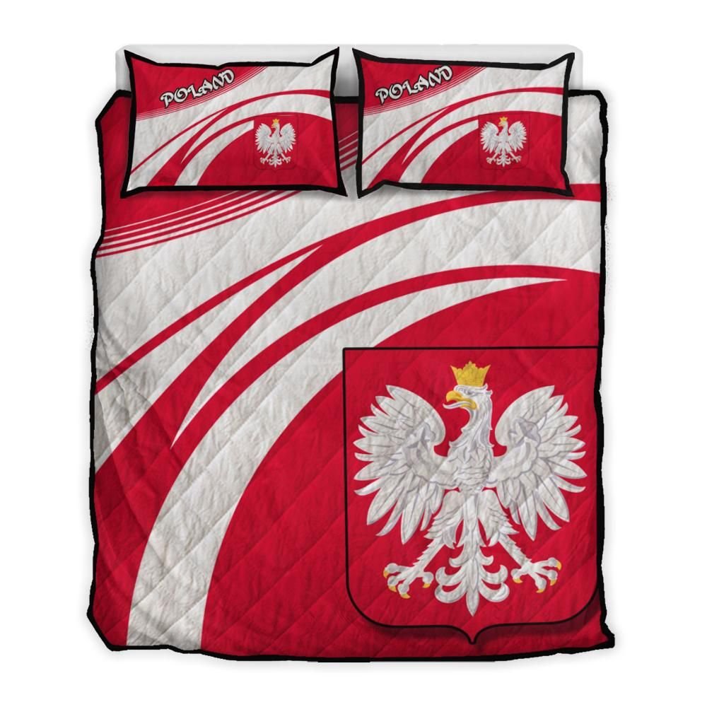 Poland Coat Of Arms Quilt Bed Set Cricket RLT7 - Wonder Print Shop