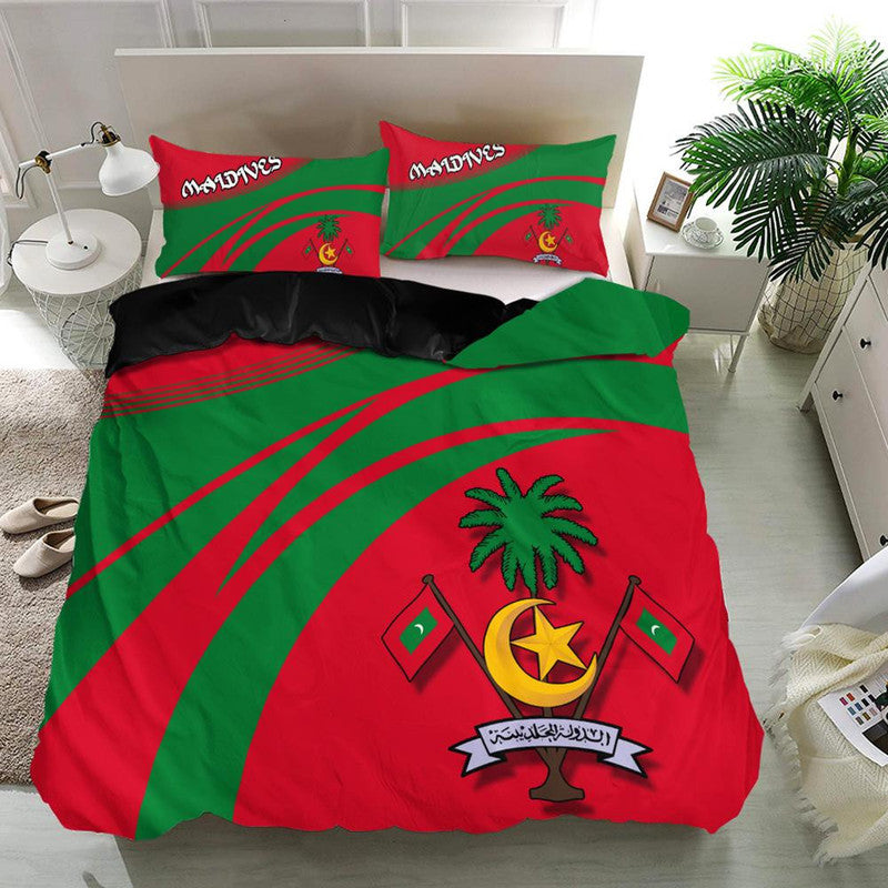 Maldives Coat Of Arms Bedding Set Cricket RLT12 - Wonder Print Shop