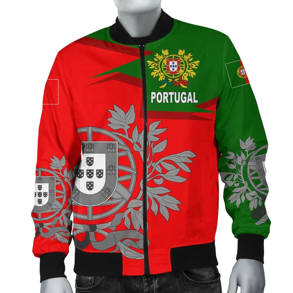 Portugal Bomber Jacket Coat Of Arms New Style RLT7 - Wonder Print Shop