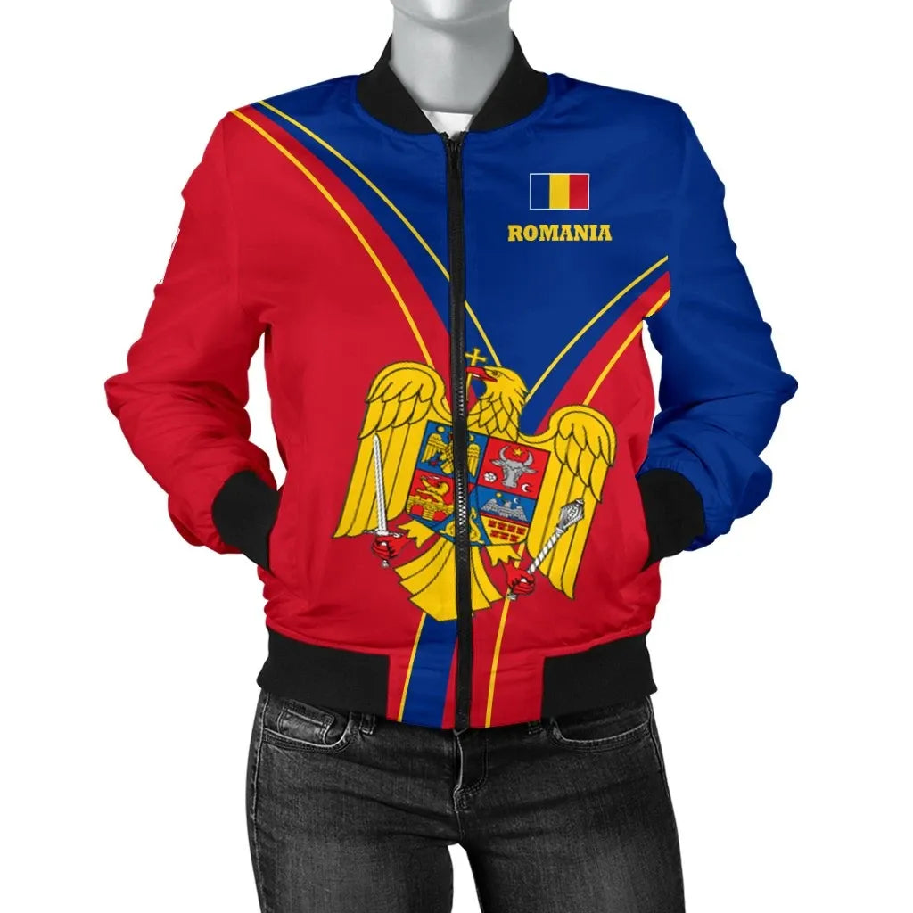 Romania Women's Bomber Jacket Romanian Pride RLT13 - Wonder Print Shop