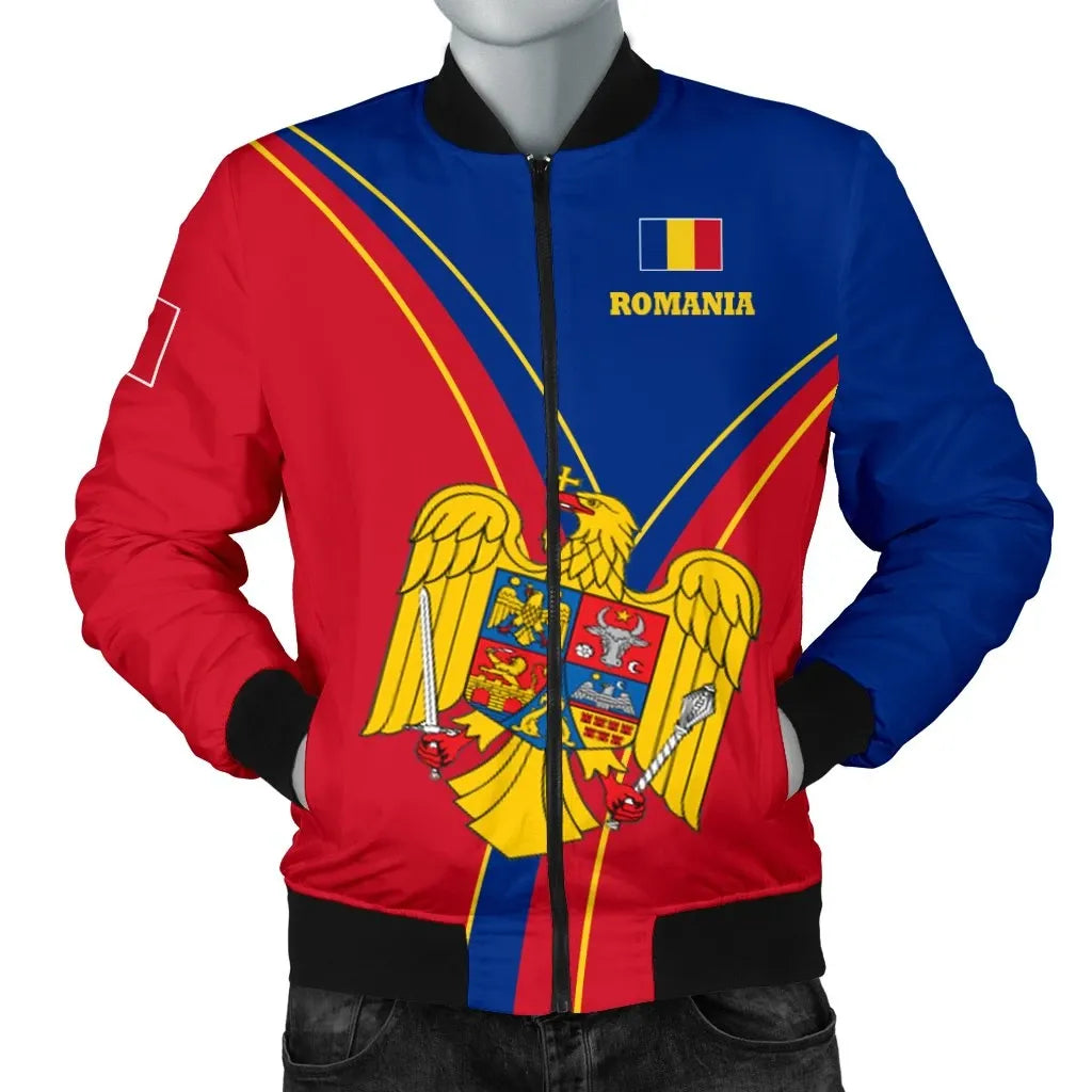 Romania Men's Bomber Jacket Romanian Pride RLT13 - Wonder Print Shop