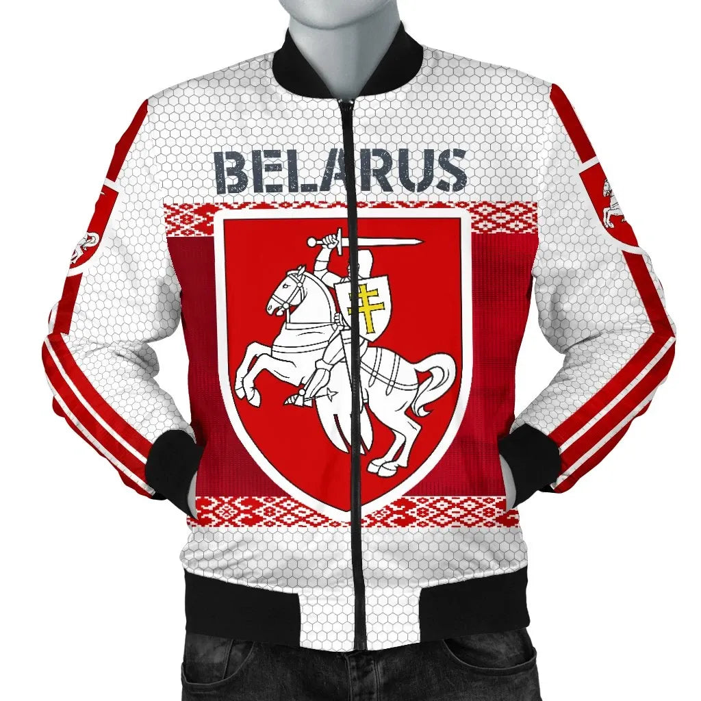 Belarus Coat of Arms Men's Bomber Jacket Special RLT6 - Wonder Print Shop