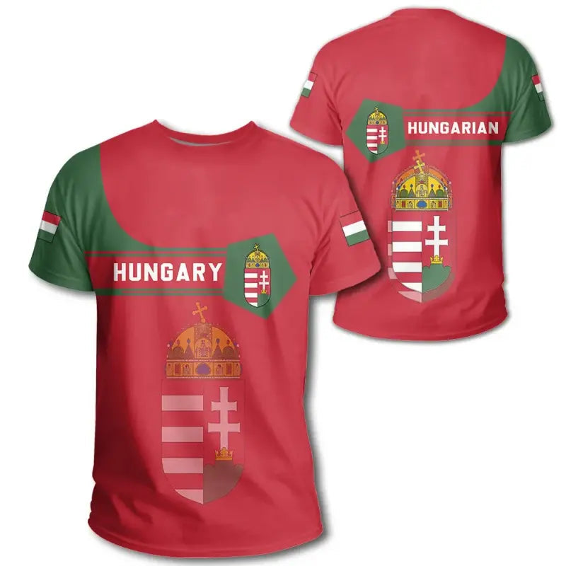 Hungary Coat Of Arms T Shirt Simple Style RLT8 - Wonder Print Shop