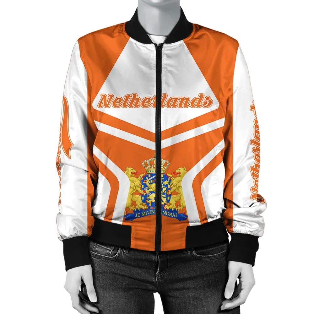 Netherlands Coat Of Arms Women Bomber Jacket My Style RLT7 - Wonder Print Shop